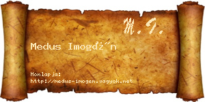 Medus Imogén névjegykártya